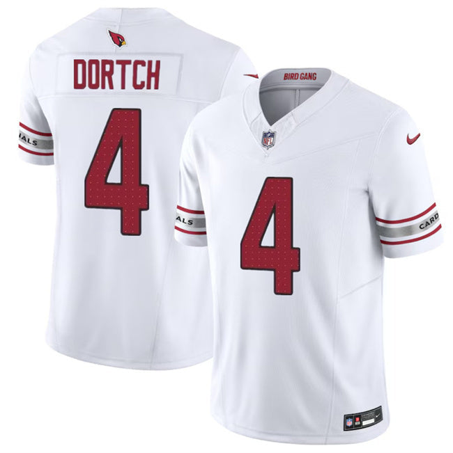 Arizona Cardinals #4 Greg Dortch White 2024 F.U.S.E. Vapor Untouchable Limited Football Jersey football jersey product view 1