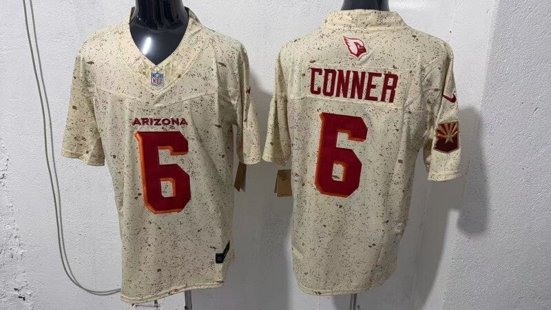 Arizona Cardinals #6 James Conner Football Jersey football jersey product view 1