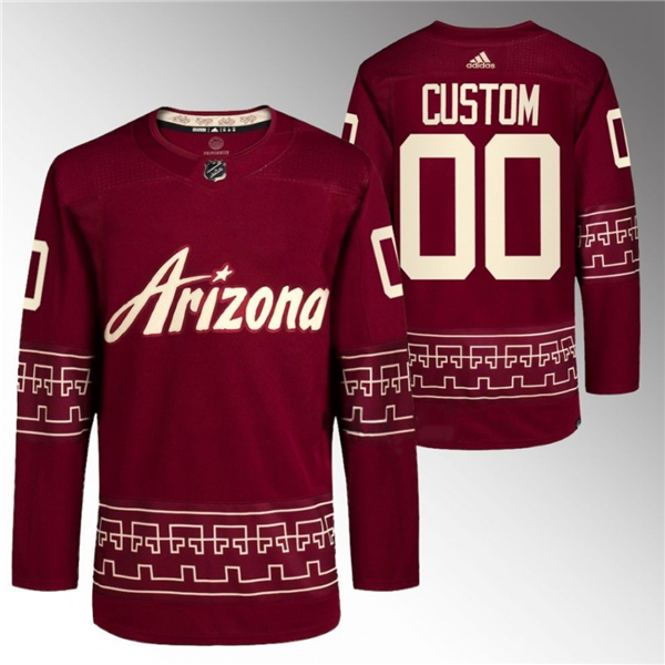Arizona Coyotes Custom Garnet Alternate Pro Jersey Hockey Jersey hockey jersey product view 1