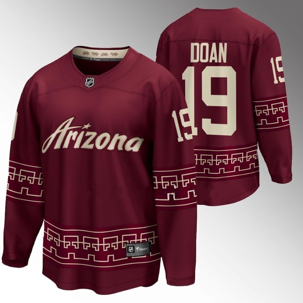Arizona Coyotes #19 Shane Doan 2022-23 Desert Night Alternate Garnet Jersey Hockey Jersey hockey jersey product view 1