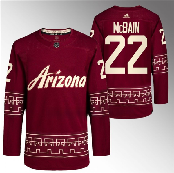 Arizona Coyotes #22 Jack McBain Garnet Alternate Pro Jersey Hockey Jersey hockey jersey product view 1