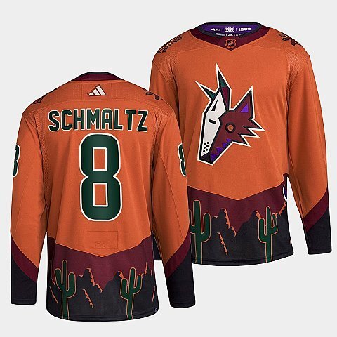 Arizona Coyotes #8 nick-schmaltz-orange-2022reverse-retro-2.0-authentic-primegreen-jersey Hockey Jersey hockey jersey product view 1