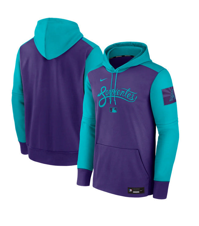 Arizona Diamondbacks Purple 2025 City Connect Collection Therma Pullover Baseball Jersey baseball jersey product view 1