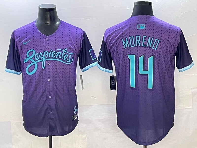 Arizona Diamondbacks #14 Gabriel Moreno Diamondbacks Collaboration Style 2 Baseball Jersey baseball jersey product view 1