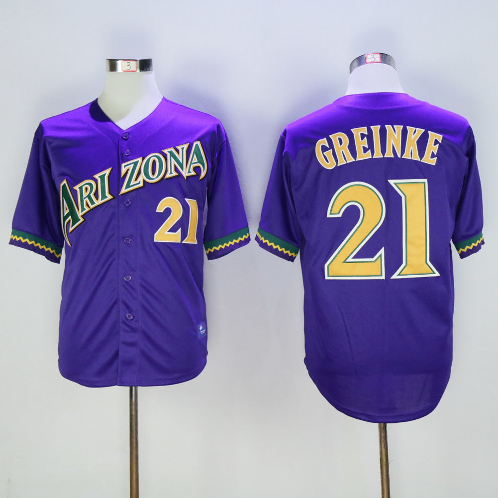 Arizona Diamondbacks #21 Diamondbacks 21 Purple Retro Edition Baseball Jersey baseball jersey product view 1