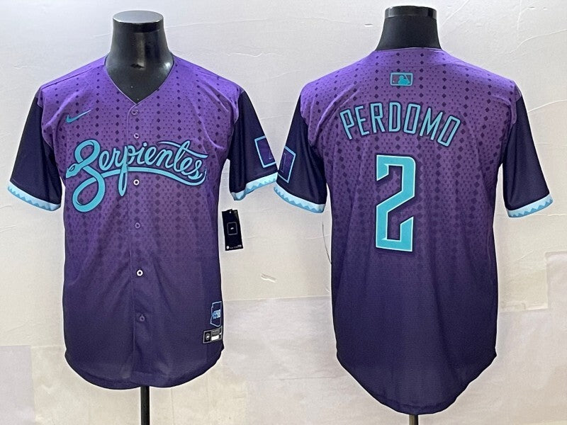 Arizona Diamondbacks #2 Geraldo Perdomo Diamondbacks Collaboration Style 2 Baseball Jersey baseball jersey product view 1