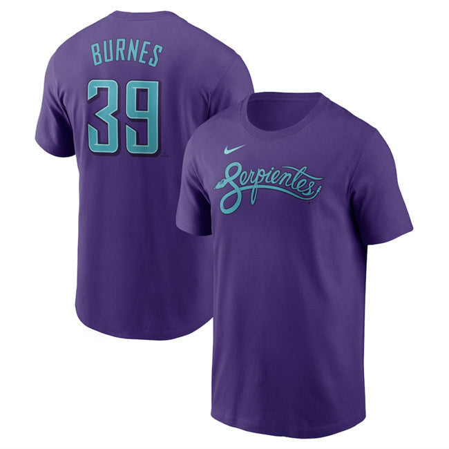 Arizona Diamondbacks #39 Corbin Burnes Purple 2025 City Connect Name & Number T Baseball Jersey baseball jersey product view 1