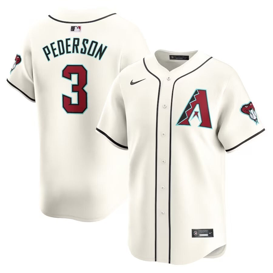 Arizona Diamondbacks #3 Joc Pederson Home Limited Player Jersey - White Baseball Jersey baseball jersey product view 1