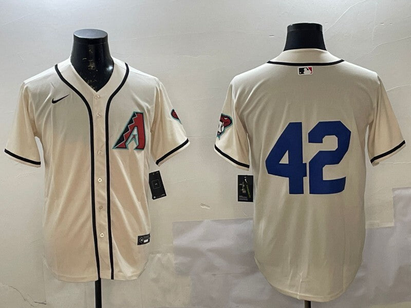 Arizona Diamondbacks #42 Diamondbacks Fan Edition .png Baseball Jersey baseball jersey product view 1