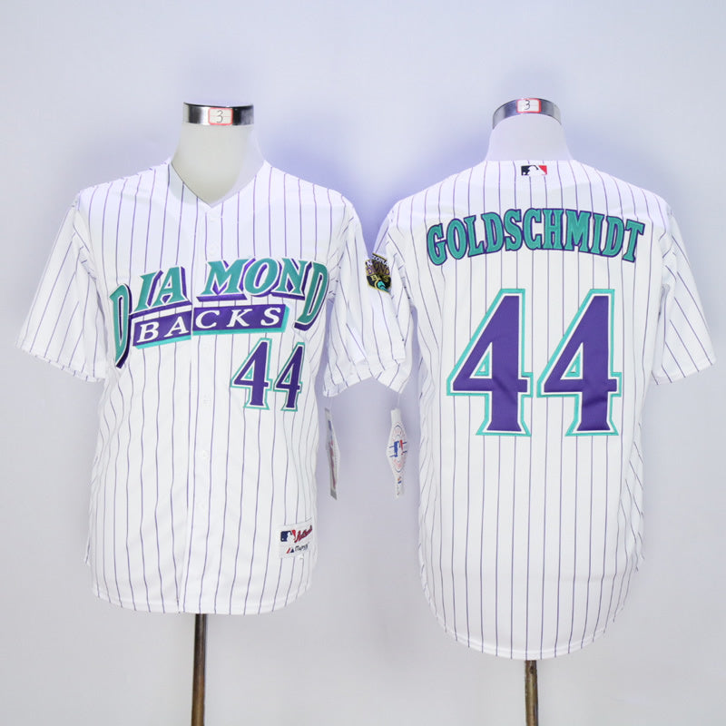 Arizona Diamondbacks #44 Diamondbacks 44# Purple 1999 White Inverted Baseball Jersey baseball jersey product view 1