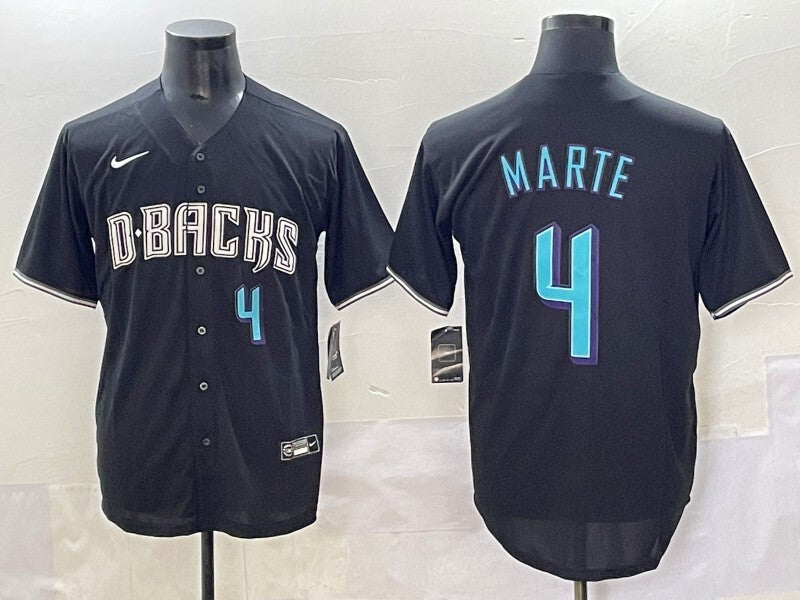 Arizona Diamondbacks #4 Ketel Marte Diamondbacks Collaboration Style 1 Baseball Jersey baseball jersey product view 1