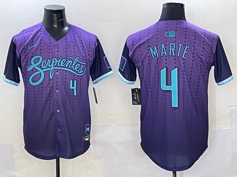 Arizona Diamondbacks #4 Ketel Marte Diamondbacks Collaboration Style 3 Baseball Jersey baseball jersey product view 1