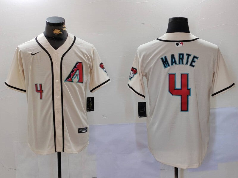 Arizona Diamondbacks #4 Ketel Marte Fan Edition Style 4 Baseball Jersey baseball jersey product view 1