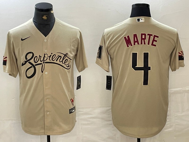 Arizona Diamondbacks #4 Ketel Marte Fan Edition Style 5 Baseball Jersey baseball jersey product view 1