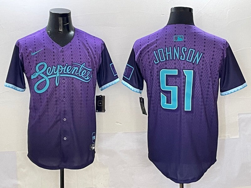 Arizona Diamondbacks #51 Randy Johnson Diamondbacks Collaboration Style 2 Baseball Jersey baseball jersey product view 1
