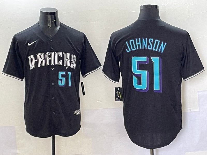 Arizona Diamondbacks #51 Randy Johnson Diamondbacks Collaboration Style 4 Baseball Jersey baseball jersey product view 1