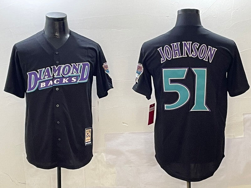 Arizona Diamondbacks #51 Randy Johnson Diamondbacks Retro Adult Style 2 Baseball Jersey baseball jersey product view 1