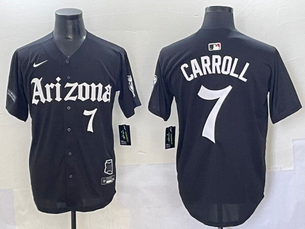 Arizona Diamondbacks #7 Corbin Carroll Diamondbacks 5 Collaboration Style 1 Baseball Jersey baseball jersey product view 1