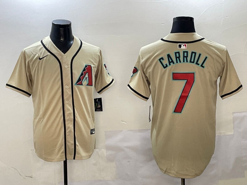 Arizona Diamondbacks #7 Corbin Carroll Diamondbacks Adult Style 6 Baseball Jersey baseball jersey product view 1