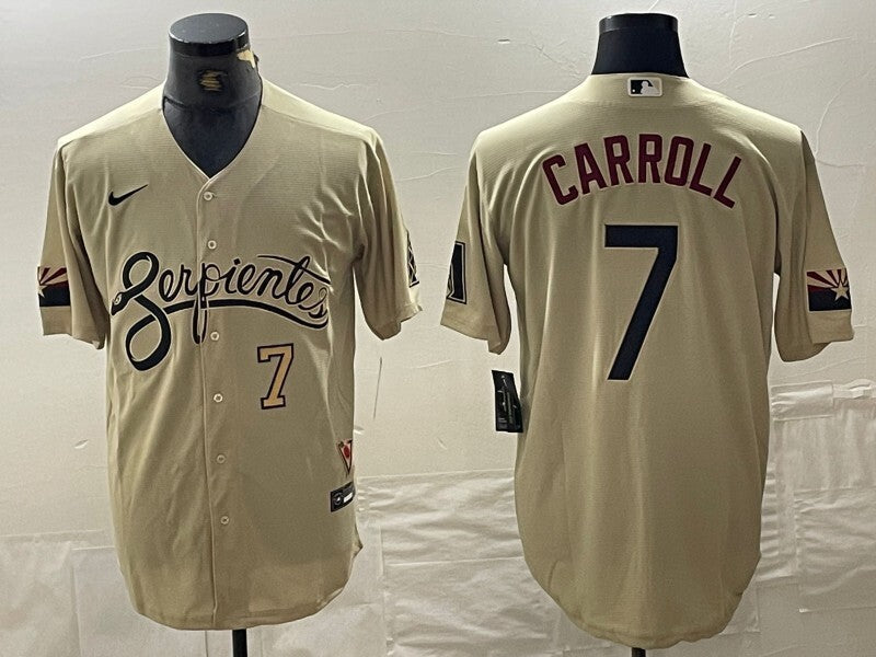 Arizona Diamondbacks #7 Corbin Carroll Fan Edition Style 4 Baseball Jersey baseball jersey product view 1
