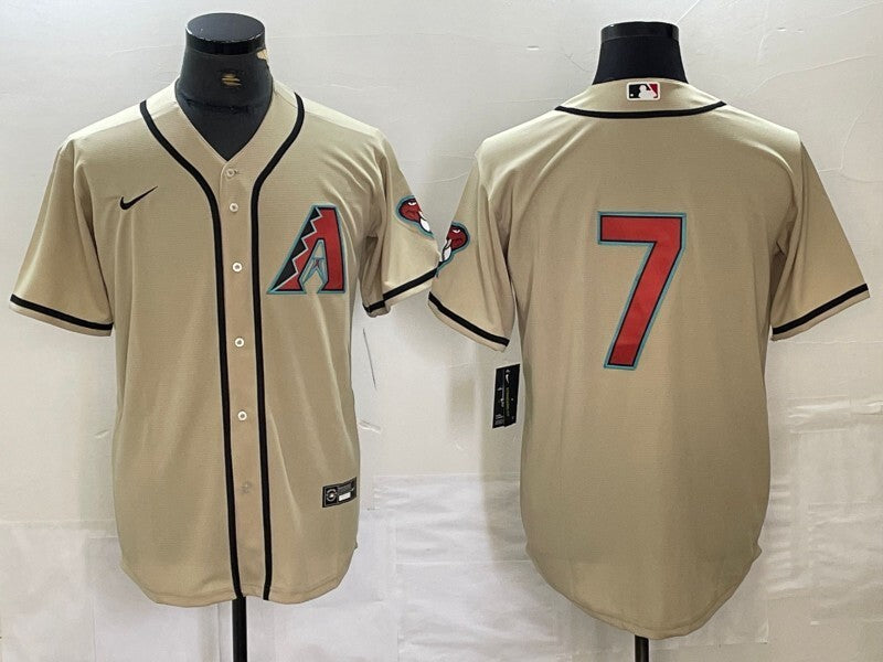 Arizona Diamondbacks #7 Corbin Carroll Fan Edition Style 6 Baseball Jersey baseball jersey product view 1