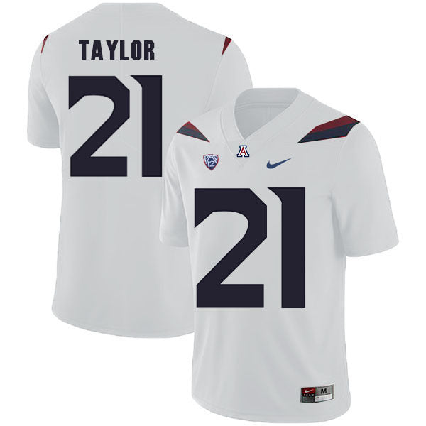 Arizona Wildcats J.J. Taylor 21 White College Football Jersey football jersey product view 1