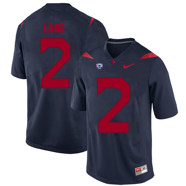 Arizona Wildcats K'Hari Lane 2 Blue College Football Jersey football jersey product view 1