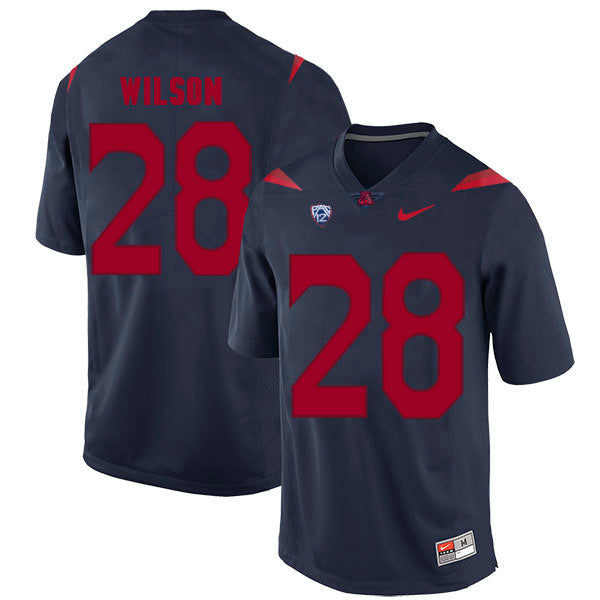 Arizona Wildcats Nick Wilson 28 Blue College Football Jersey football jersey product view 1
