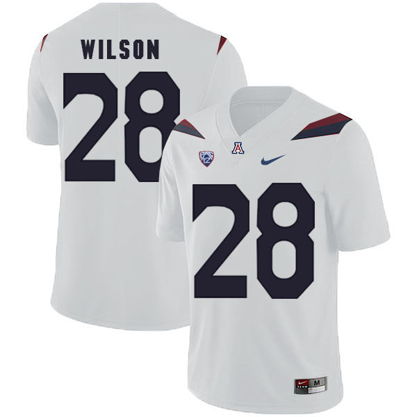 Arizona Wildcats Nick Wilson 28 White College Football Jersey football jersey product view 1