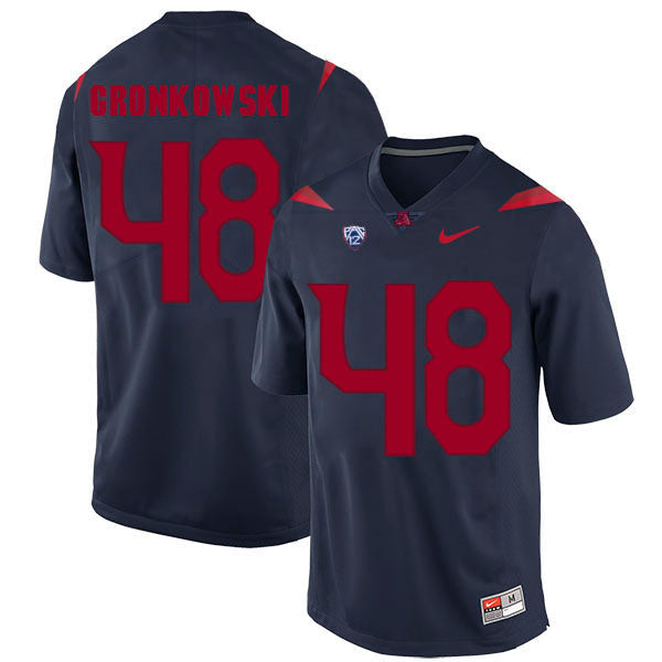 Arizona Wildcats Rob Gronkowski 48 Blue College Football Jersey football jersey product view 1