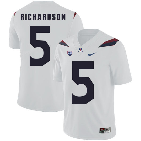 Arizona Wildcats Shaquille Richardson 5 White College Football Jersey football jersey product view 1