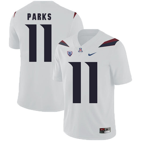 Arizona Wildcats Will Parks 11 White College Football Jersey football jersey product view 1