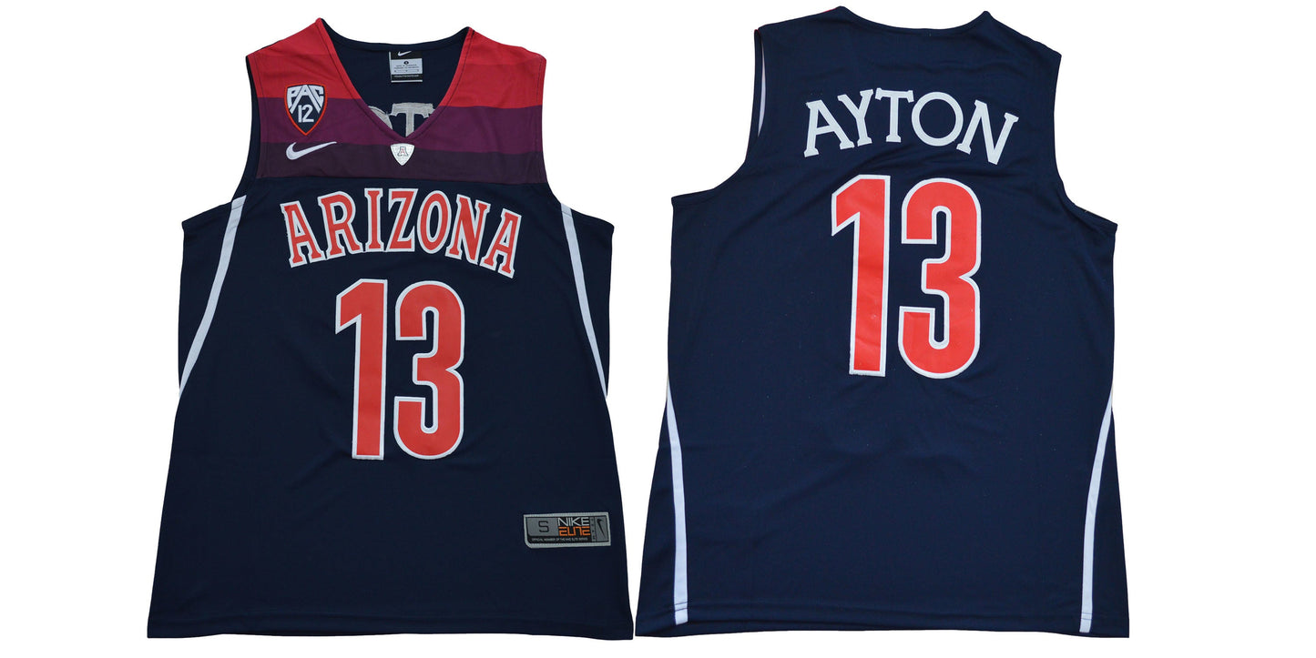 Arizona Wildcats #13 Ayton 13 Navy College Football Jersey football jersey product view 1