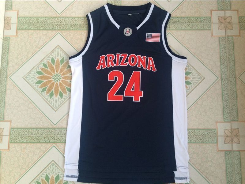 Arizona Wildcats #24 Andre Iguodala NCAA24 # Blue Basketball Jersey Style 2 College Football Jersey football jersey product view 1