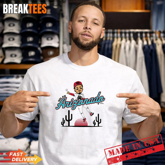 Arizonado Nolan Arenado Caricature Arizona Baseball Graphic Shirt Unisex T-shirt, Sweatshirt, Hoodie, Long Sleeve Tee - T-Shirt, Sweatshirt, Hoodie