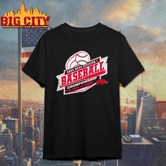Arkansas Razorbacks 2023 Ncaa Division I Baseball Championship The Road To Omaha Logo Shirt - T-Shirt, Sweatshirt, Hoodie