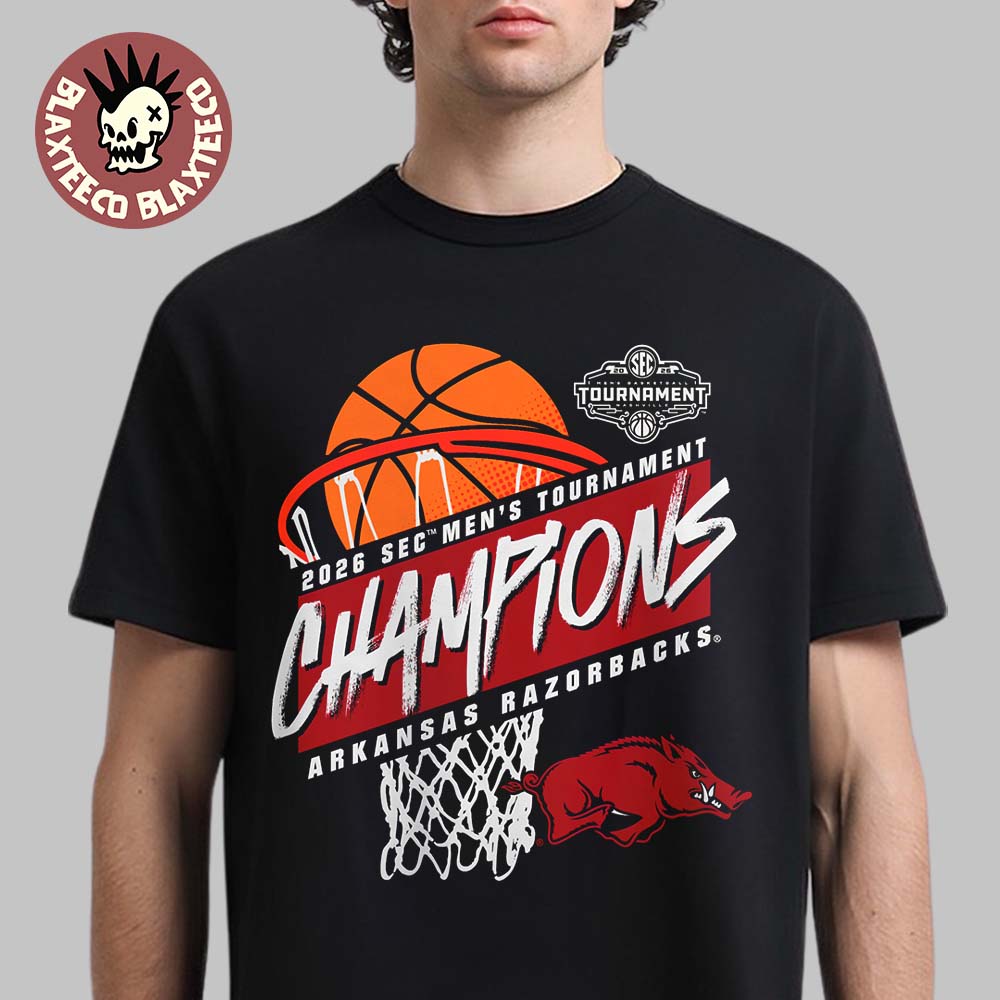 Arkansas Razorbacks 2026 SEC Mens Basketball Tournament Champions T-Shirt Unisex T-shirt, Sweatshirt, Hoodie, Long Sleeve Tee - T-Shirt, Sweatshirt, Hoodie