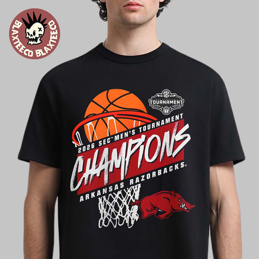 Arkansas Razorbacks 2026 SEC Mens Basketball Tournament Champions T-Shirt Unisex T-shirt, Sweatshirt, Hoodie, Long Sleeve Tee - T-Shirt, Sweatshirt, Hoodie
