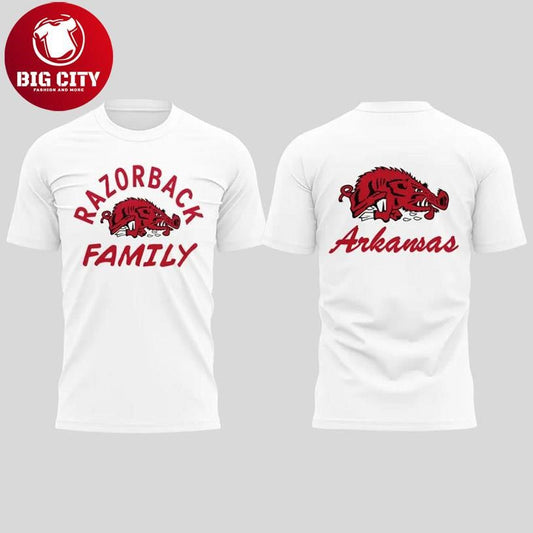 Arkansas Razorbacks Family 2026 Two Sided Shirt Unisex T-shirt, Sweatshirt, Hoodie, Long Sleeve Tee - T-Shirt, Sweatshirt, Hoodie
