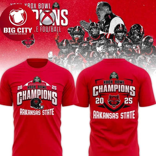 Arkansas State Red Wolves 2025 Xbox Bowl Champions Two Sided Shirt Unisex T-shirt, Sweatshirt, Hoodie, Long Sleeve Tee - T-Shirt, Sweatshirt, Hoodie
