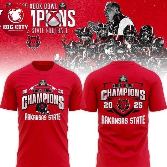 Arkansas State Red Wolves Xbox Bowl Champions 2025 Special Two Sided Shirt Unisex T-shirt, Sweatshirt, Hoodie, Long Sleeve Tee - T-Shirt, Sweatshirt, Hoodie
