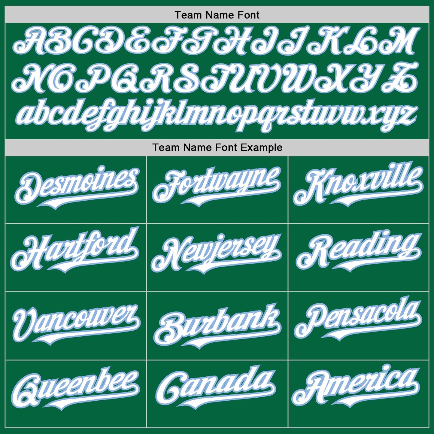 Custom Kelly Green White-Light Blue 3 Colors Arm Shapes Authentic Baseball Jersey baseball jersey product view 5
