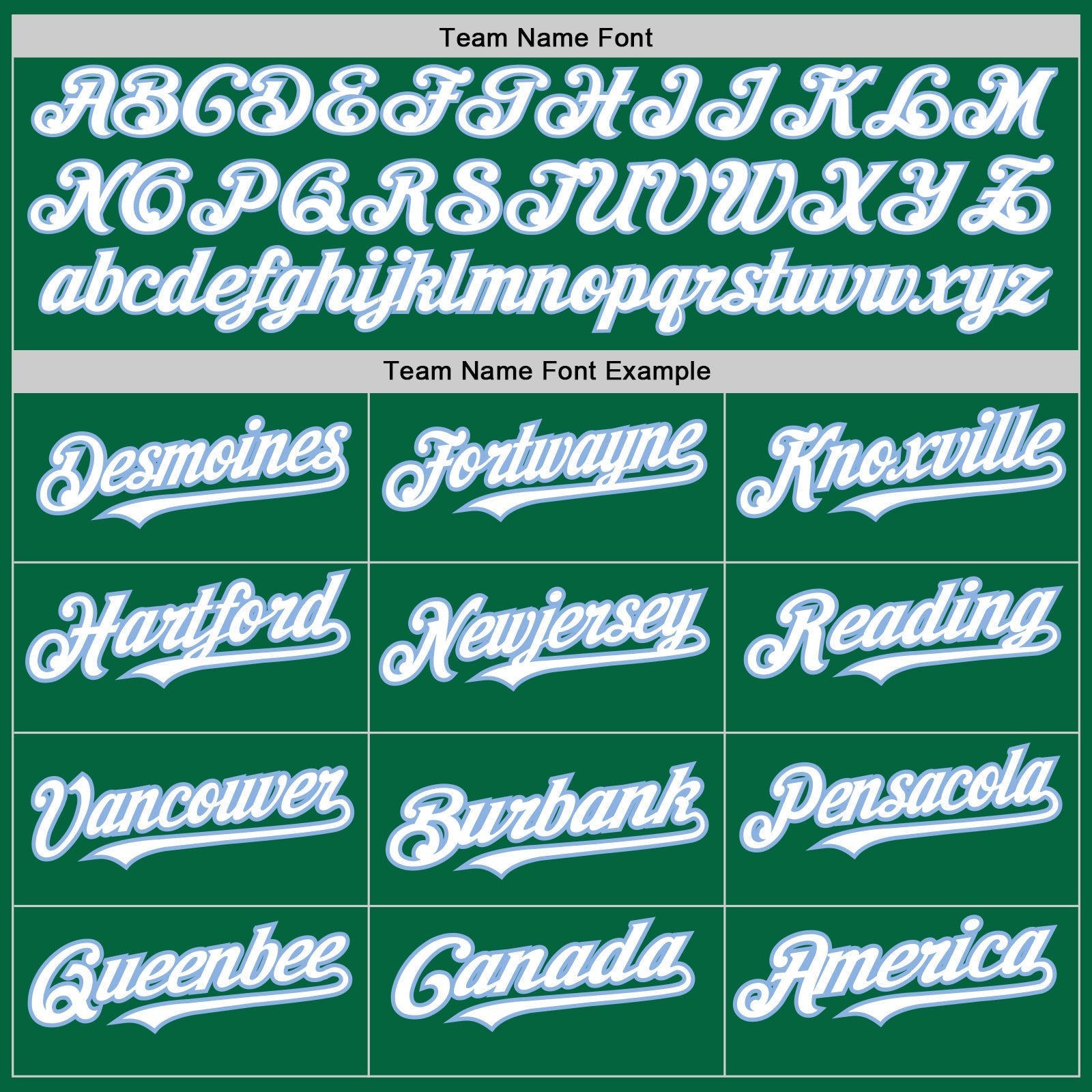 Custom Kelly Green White-Light Blue 3 Colors Arm Shapes Authentic Baseball Jersey baseball jersey product view 5