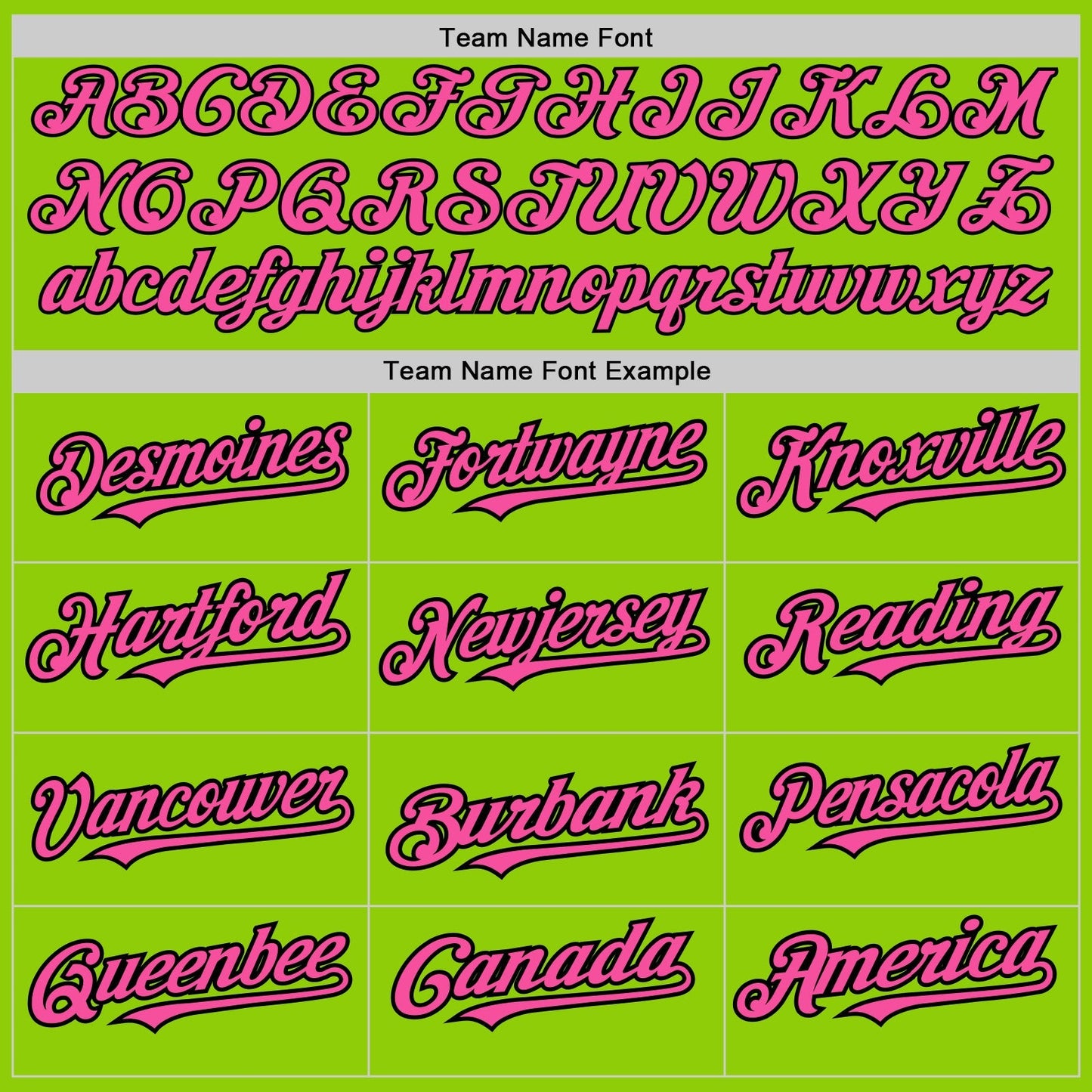 Custom Neon Green Pink-Black 3 Colors Arm Shapes Authentic Baseball Jersey baseball jersey product view 5