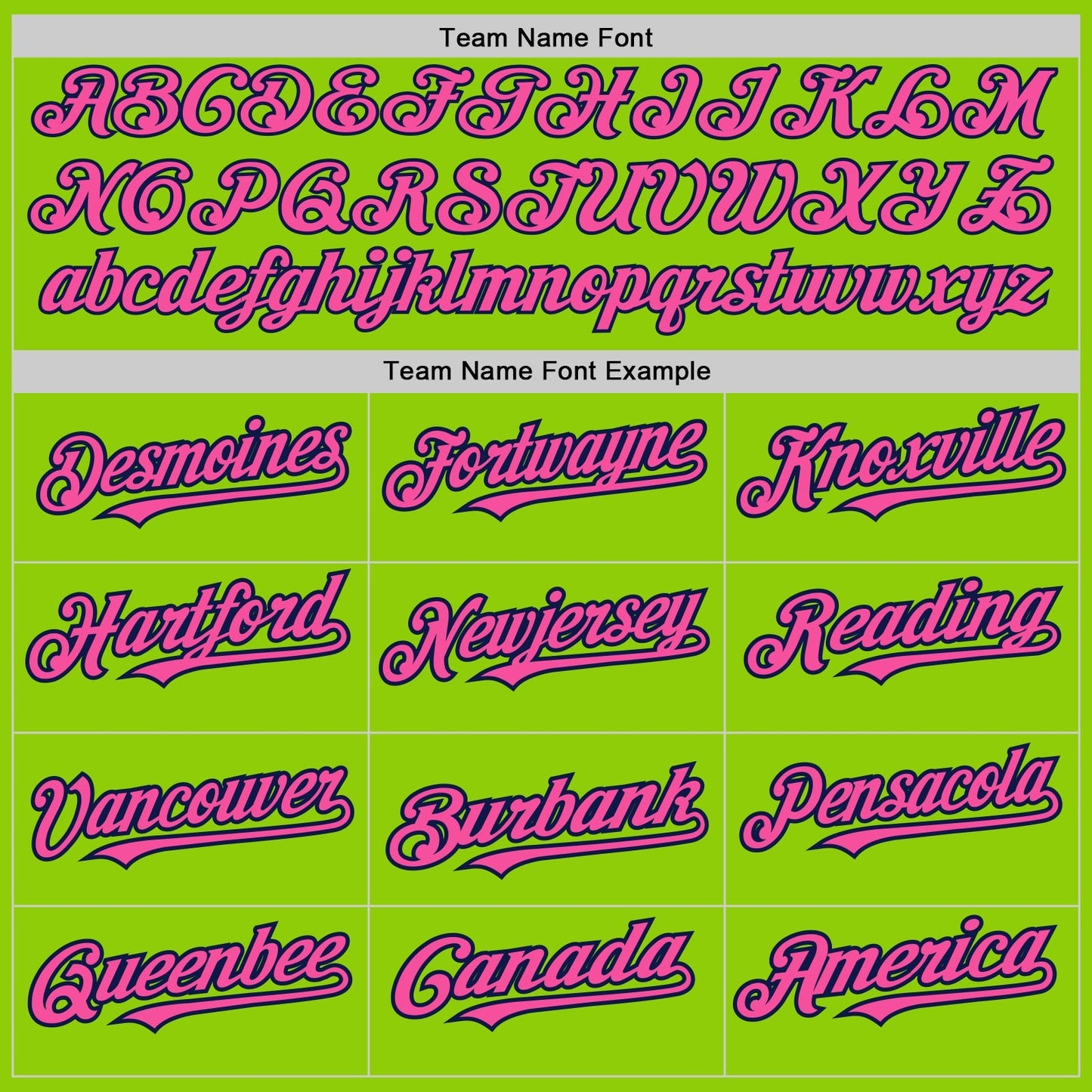 Custom Neon Green Pink-Navy 3 Colors Arm Shapes Authentic Baseball Jersey baseball jersey product view 5