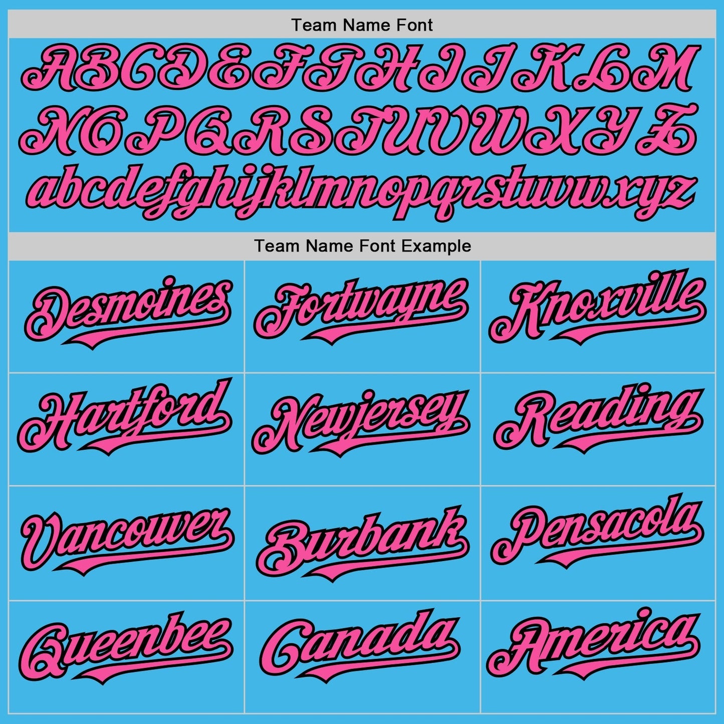 Custom Sky Blue Pink-Black 3 Colors Arm Shapes Authentic Baseball Jersey baseball jersey product view 5