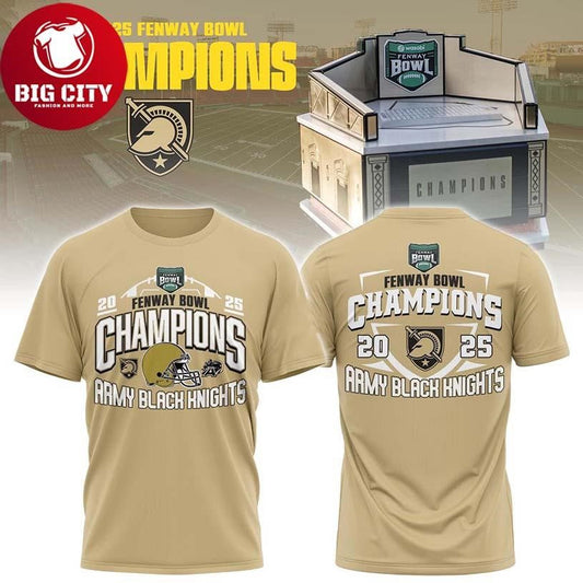 Army Black Knights Football 2025 Wasabi Fenway Bowl Champions Two Sided Shirt Unisex T-shirt, Sweatshirt, Hoodie, Long Sleeve Tee - T-Shirt, Sweatshirt, Hoodie