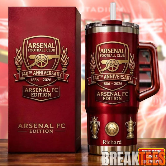 Arsenal 140th Anniversary Custom YETI Tumbler Unisex T-shirt, Sweatshirt, Hoodie, Long Sleeve Tee - T-Shirt, Sweatshirt, Hoodie