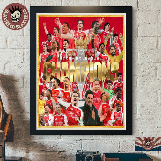 Arsenal 2026 Premier League Champions Home Decor Poster Canvas Unisex T-shirt, Sweatshirt, Hoodie, Long Sleeve Tee - T-Shirt, Sweatshirt, Hoodie