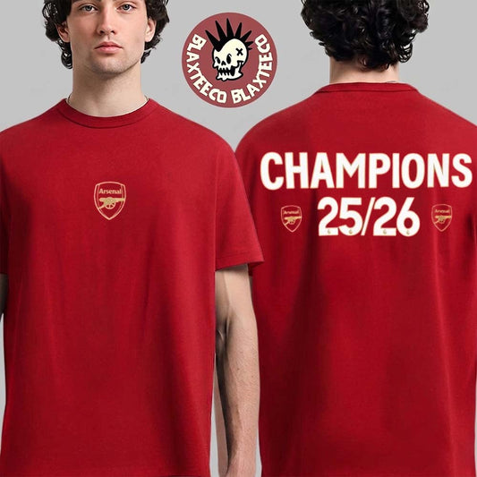 Arsenal 2026 Premier League Champions Logo Classic Red T-Shirt Unisex T-shirt, Sweatshirt, Hoodie, Long Sleeve Tee - T-Shirt, Sweatshirt, Hoodie